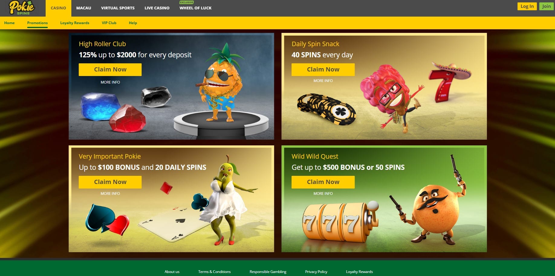 pokie spins casino promotions