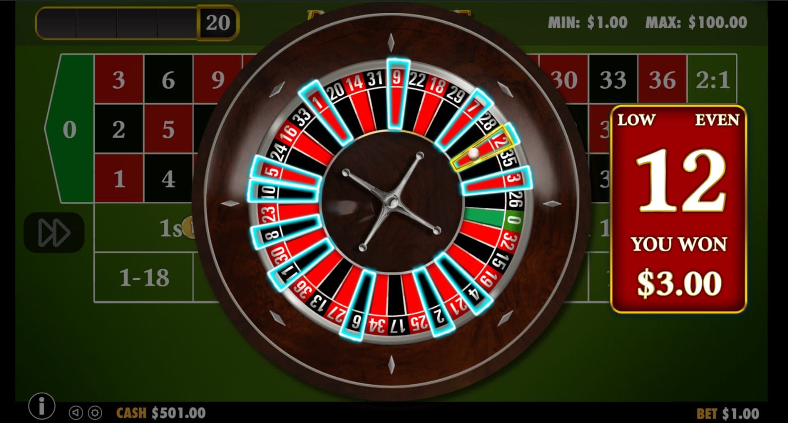 Bondibet casino roulette