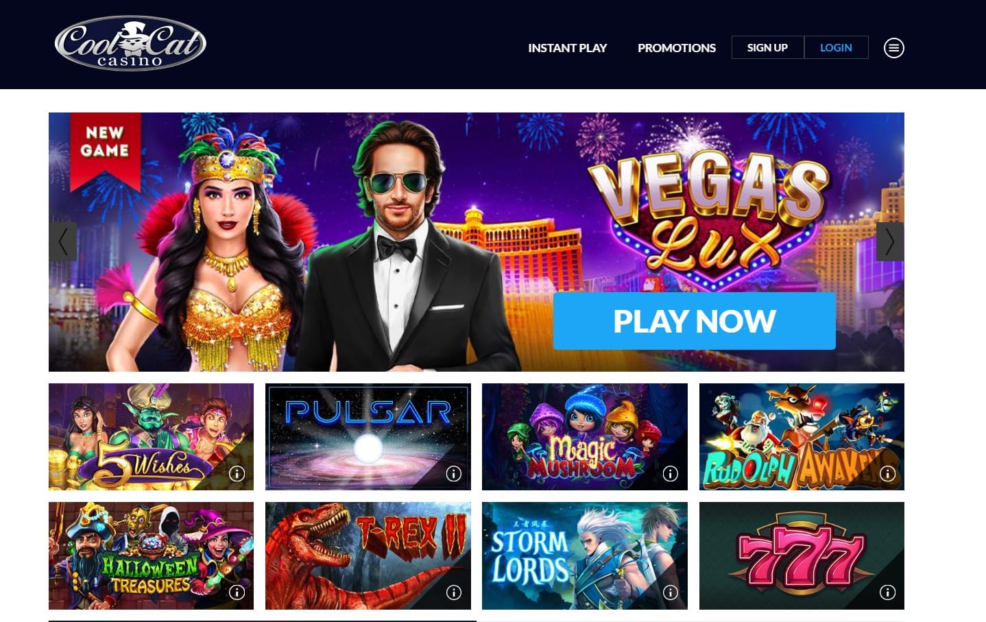 CoolCats Casino homepage