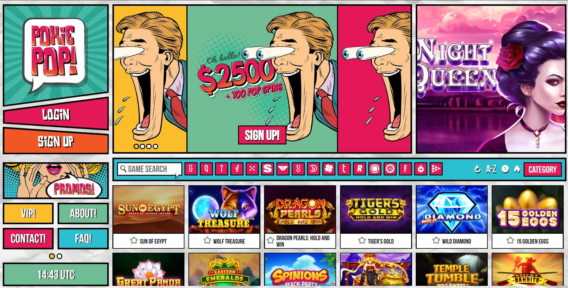 pokiepop casino homepage