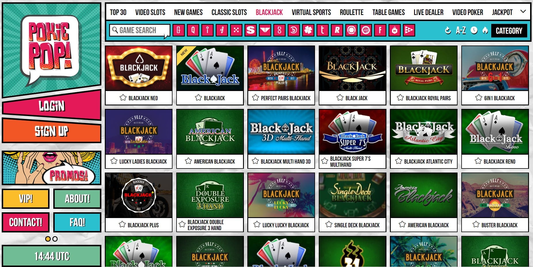 pokiepop casino blackjack