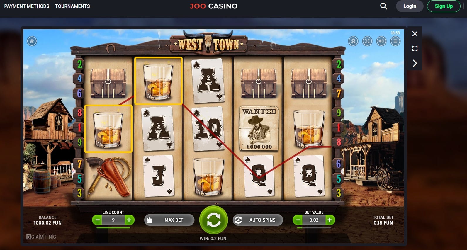 Joo Casino West town slot