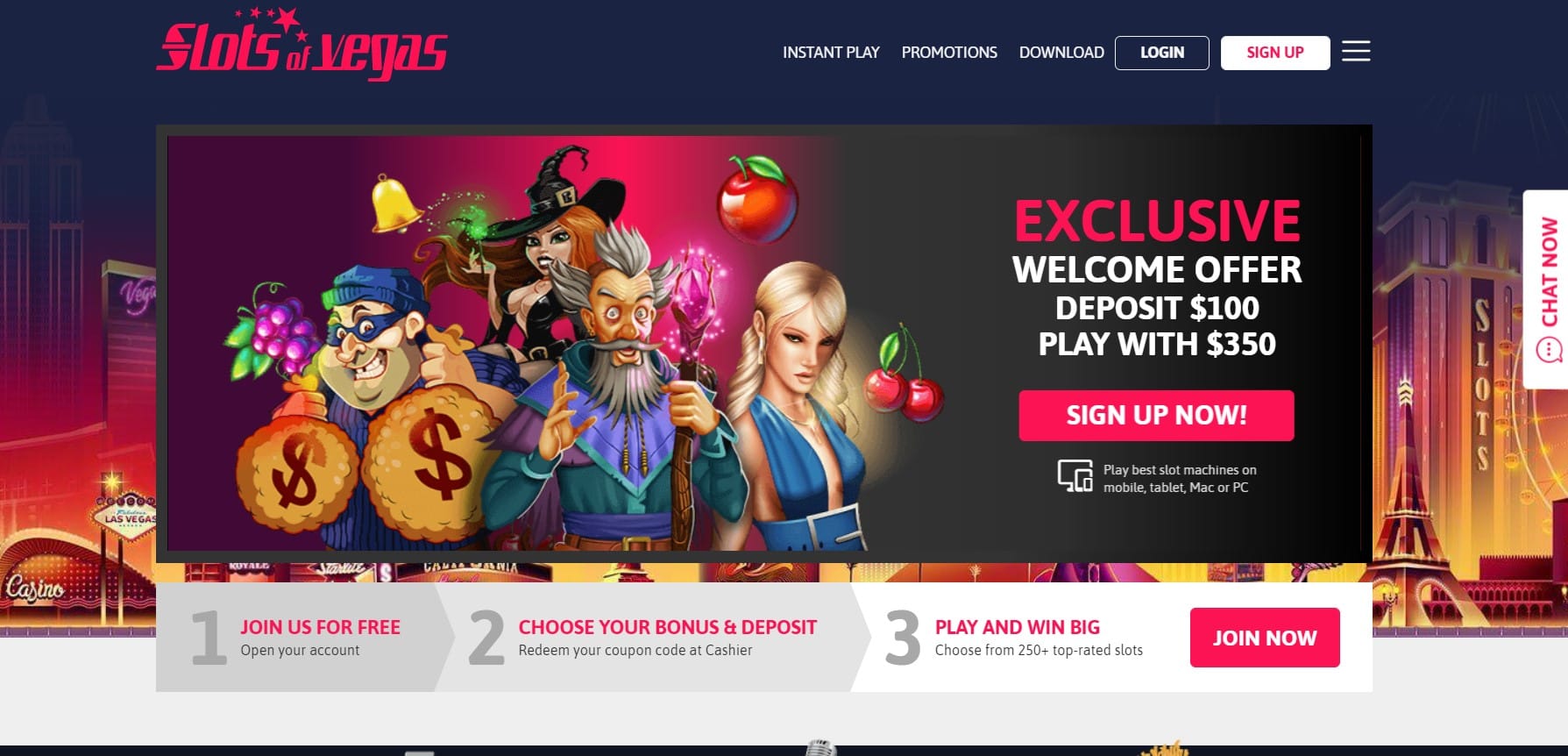 Slots Of Vegas Homepage