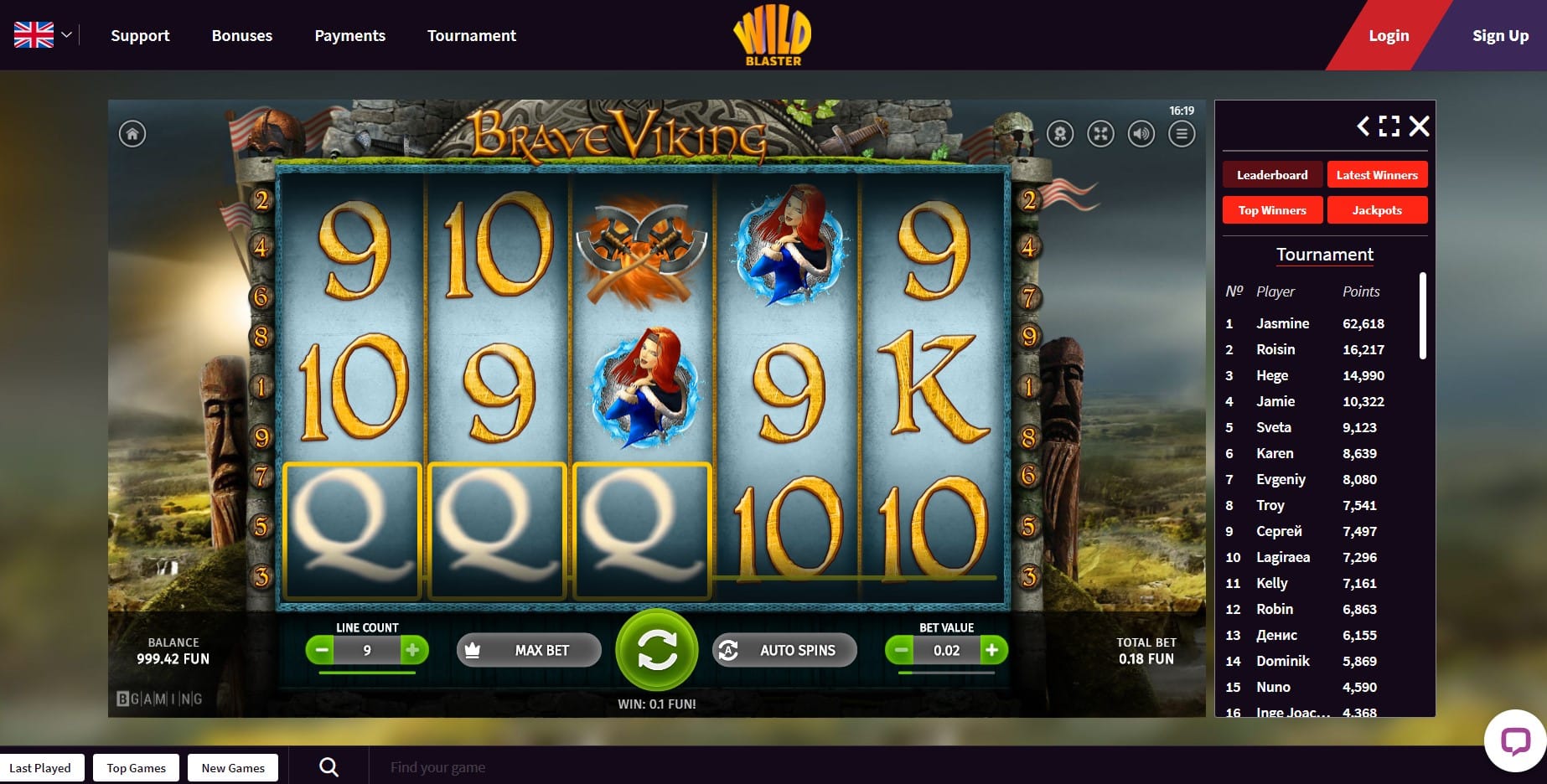 Wildblaster Casino Slot game Brave Viking