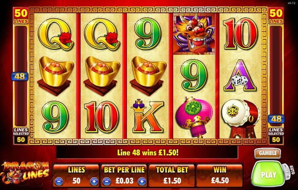 Ainsworth Online Casino Slot 50 Dragons