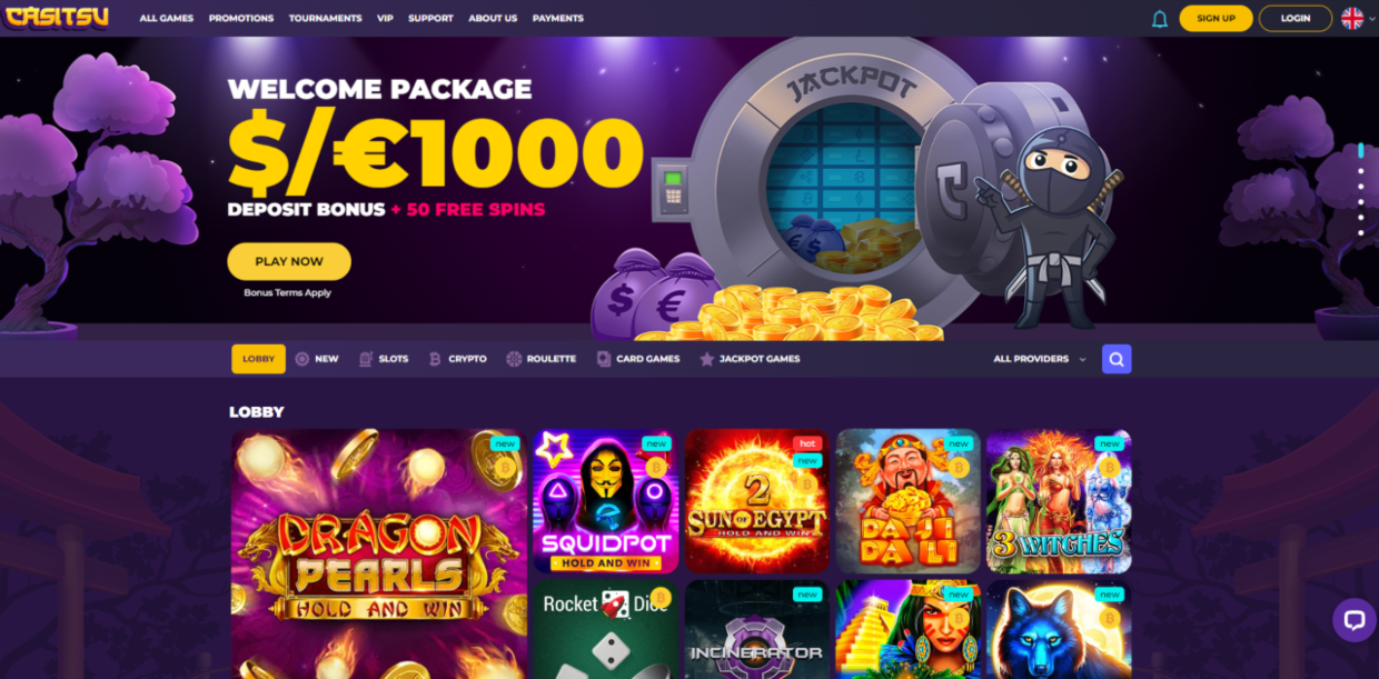 Casitsu online casino homepage