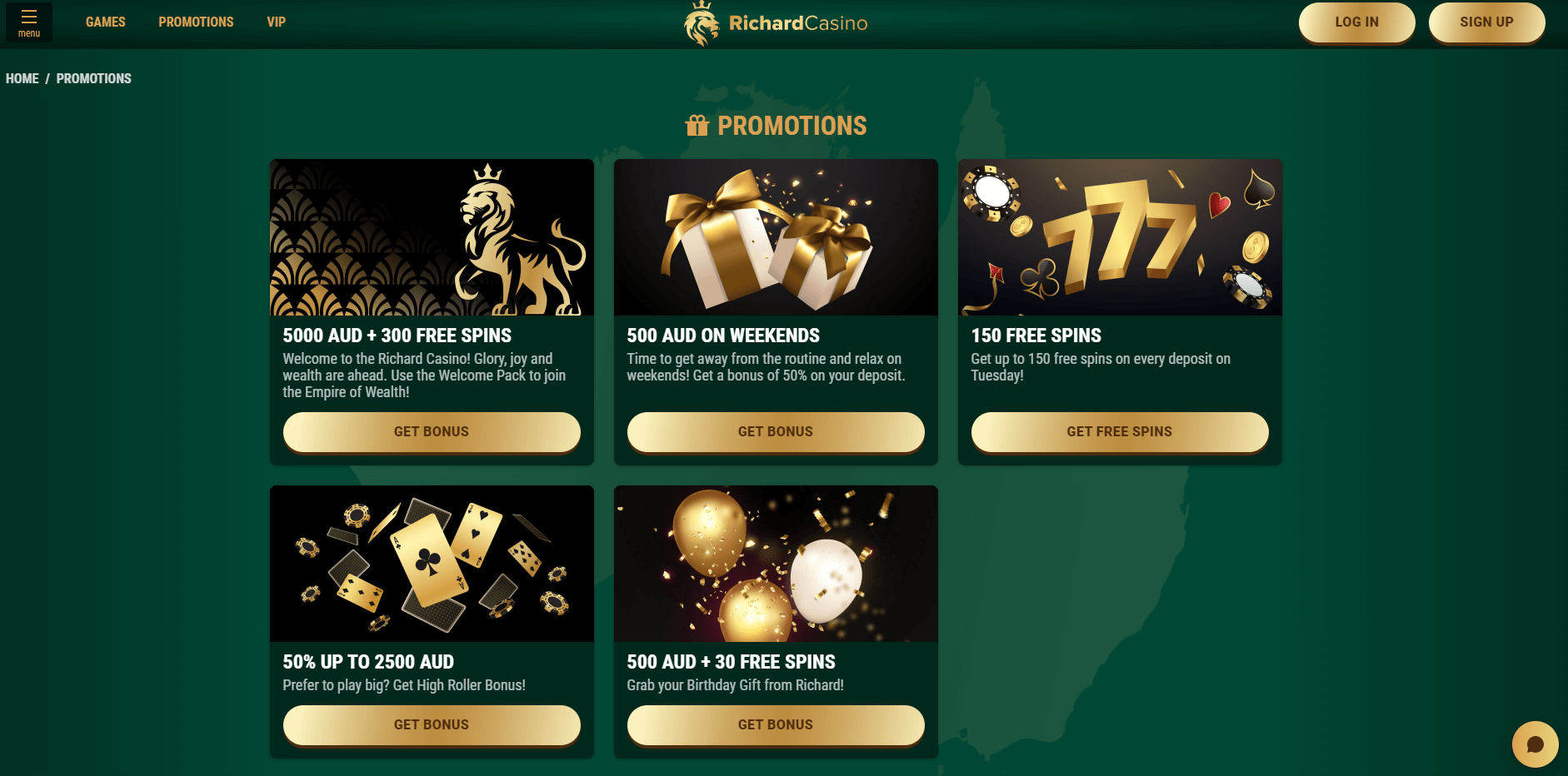 Richard Online Casino promotions