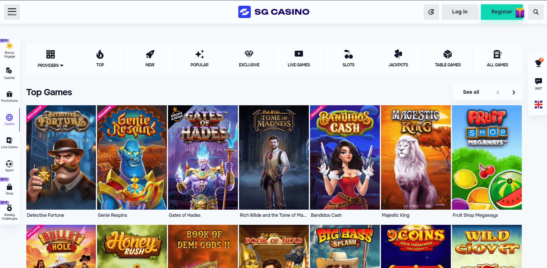 Casino games SGcasino
